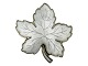 Antik K presents: MEKA sterling silver and enamelLeaf brooch with white enamel