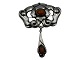 Antik K presents: William Fuglede silverLarge Art Nouveau brooch with amber from 1907-1920