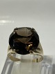 Antik Huset presents: Vintage / Cocktail ring with smoky topaz in 14 caratsSize 57