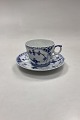 Royal Copenhagen Blue Fluted Half Lace Coffee Cup No. 626