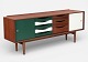 beautiful low teak sideboard with reversible doors, ...