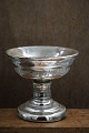 K&Co. presents: LARGE 19th century bowl on foot in poor man's silver / Mercury Glass with leaf decorations on ...