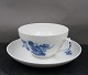 Antikkram presents: Blue Flower Plain Danish porcelain.Settings large tea cups No 8269 of 1st quality.