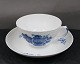 Antikkram presents: Blue Flower Plain Danish porcelain.Settings large tea cups No 8269 of 2nd quality.