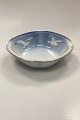 Danam Antik presents: Bing and Grøndahl Seagull with Gold Pierced Rim Potato Bowl No. 313.5
