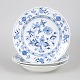 L'Art presents: Meissen Blue Onion, set of three deep pasta plates.