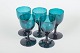 L'Art presents: Set of five Georgian white wine glasses.