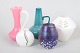 L'Art presents: Set of five art glass vases and art glass objects.