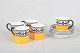 L'Art presents: Royal Worcester, set of five demitasse cups with saucers.