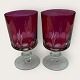 Moster Olga - Antik og Design presents: 2 older red crystal glasses with cuts200 DKK total
