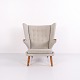 Osted Antik & Design presents: Papa Bear Chair Model AP19 in Light Grey Hallingdal with Teak by Hans J. Wegner ...