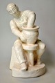 Pegasus – Kunst - Antik - Design presents: L. Hiort figure of a potter turning, 19th/20th century. Bornholm, ...