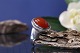 Antik Huset presents: Georg Jensen sterling silver carnelian ring 46BSize 65.