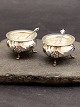 Middelfart Antik presents: A pair of silver salt cellers with glass insert