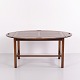 Osted Antik & Design presents: Large Butler Coffee Table in Polished Mahogany with Brass Fittings from the 1940s
