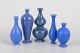 Per Liljegren, set of five miniature vases.