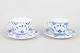 L'Art presents: Royal Copenhagen Blue Fluted Full Lace, set of two coffee cups and saucers.