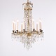 Osted Antik & Design presents: French Antique Crystal Chandelier in Gilt Bronze with 10 Lights from 1890