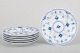 L'Art presents: Royal Copenhagen Blue Fluted Half Lace, set of six plates.