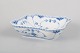 L'Art presents: Royal Copenhagen Blue Fluted Half Lace, square bowl.