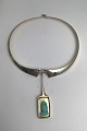 Danam Antik presents: Karl Gustav Hansen Sterling Silver Neckring with Pendant
