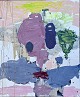 Dansk Kunstgalleri presents: "Composition" Oil painting on canvas in a wide blind frame.
