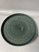 Antik Huset presents: Kronjyden, Azur stoneware, large round dish on foot.Diameter 26.0 cm.