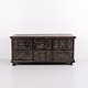Osted Antik & Design presents: Large original painted chest with floral motifs from the 19th century
