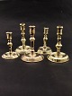 Middelfart Antik presents: Set of 5 "Nasrved" brass candlesticks