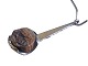 Antik K presents: Sven Haugaard silverModern necklace with large pendant with petrified wood from around ...
