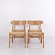 Osted Antik & Design presents: Hans J. Wegner CH23 Oak Dining Chairs with Woven Seats by Carl Hansen & Søn, 1960s