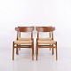 Osted Antik & Design presents: Hans J. Wegner CH23 Dining Chairs with Teak Backrest and Woven Seat by Carl ...