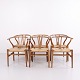 Osted Antik & Design presents: Hans J. Wegner CH24 Oak Dining Chairs with Woven Seats by Carl Hansen & Søn, 1960s