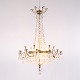 French Antique Bronze Crystal Chandelier from the 1880s