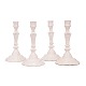 Aabenraa Antikvitetshandel presents: Set of four light glazed Rococo faience candlesticks.Made circa ...
