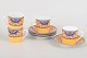 L'Art presents: Laure Japy, set of four espresso cups with saucers.