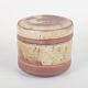 European studio ceramicist, lidded stoneware bowl.