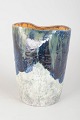 European studio ceramicist, unique stoneware vase.