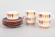 Rörstrand, set of five coffee cups with matching saucers.