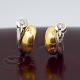 Antik Damgaard-Lauritsen presents: Ole Lynggaard; Pair of Fidelity earrings in 14k gold and white gold, set ...
