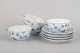 L'Art presents: Royal Copenhagen Blue Fluted Plain, set of four teacups with matching saucers.