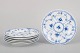 L'Art presents: Royal Copenhagen Blue Fluted Half Lace, set of six plates.