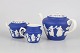 L'Art presents: Dudson Hanley, three-piece Jasperware tea set.