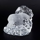 L'Art presents: Kosta Boda, polar bear art glass sculpture.