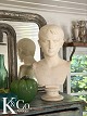 K&Co. presents: Decorative plaster bust of Julius Caesar signed by Hans Christian Brix...