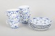 L'Art presents: Royal Copenhagen Blue Fluted Full Lace, set of six coffee cups with matching saucers.