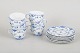 L'Art presents: Royal Copenhagen Blue Fluted Full Lace, set of six coffee cups with matching saucers.