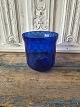 Karstens Antik presents: Beautiful blue glass flower pot blown in net.