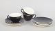 Aluminia, set of three tea cups with saucers and cake plates.
