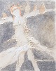 L'Art presents: Nis Schmidt, "Morgen", mixed media on paper, listed Danish visual artist.